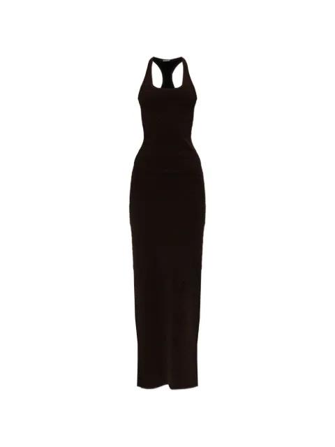 Scala square-neck split dress by JACQUEMUS