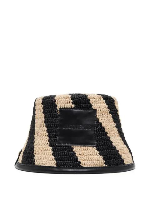 Soli striped bucket hat by JACQUEMUS