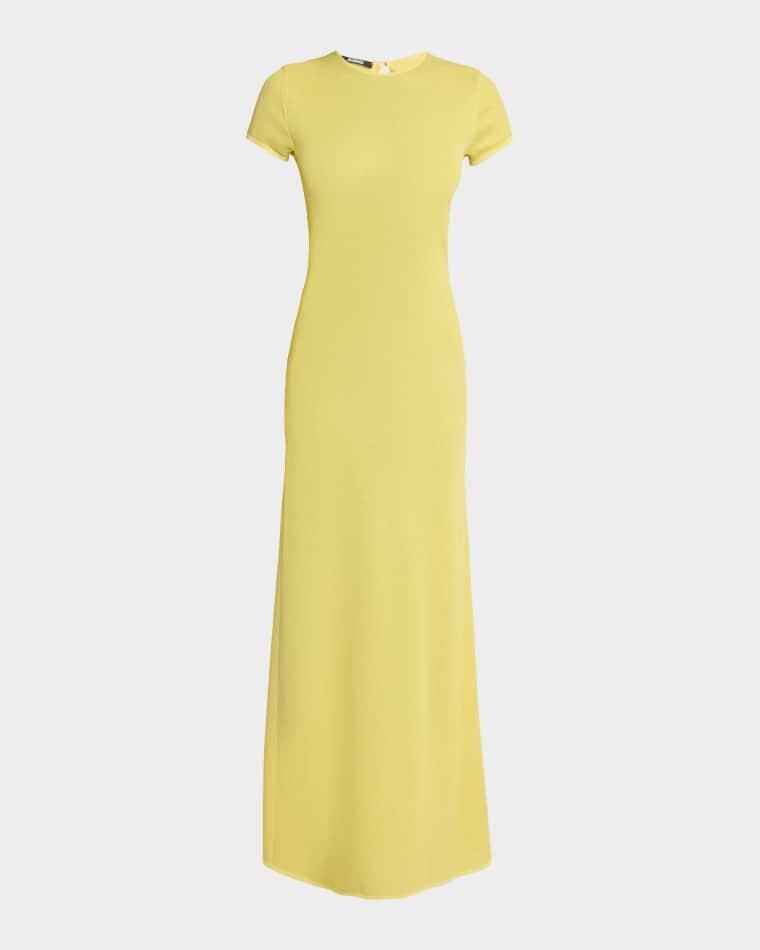 Solid Knitted Maxi Dress by JACQUEMUS