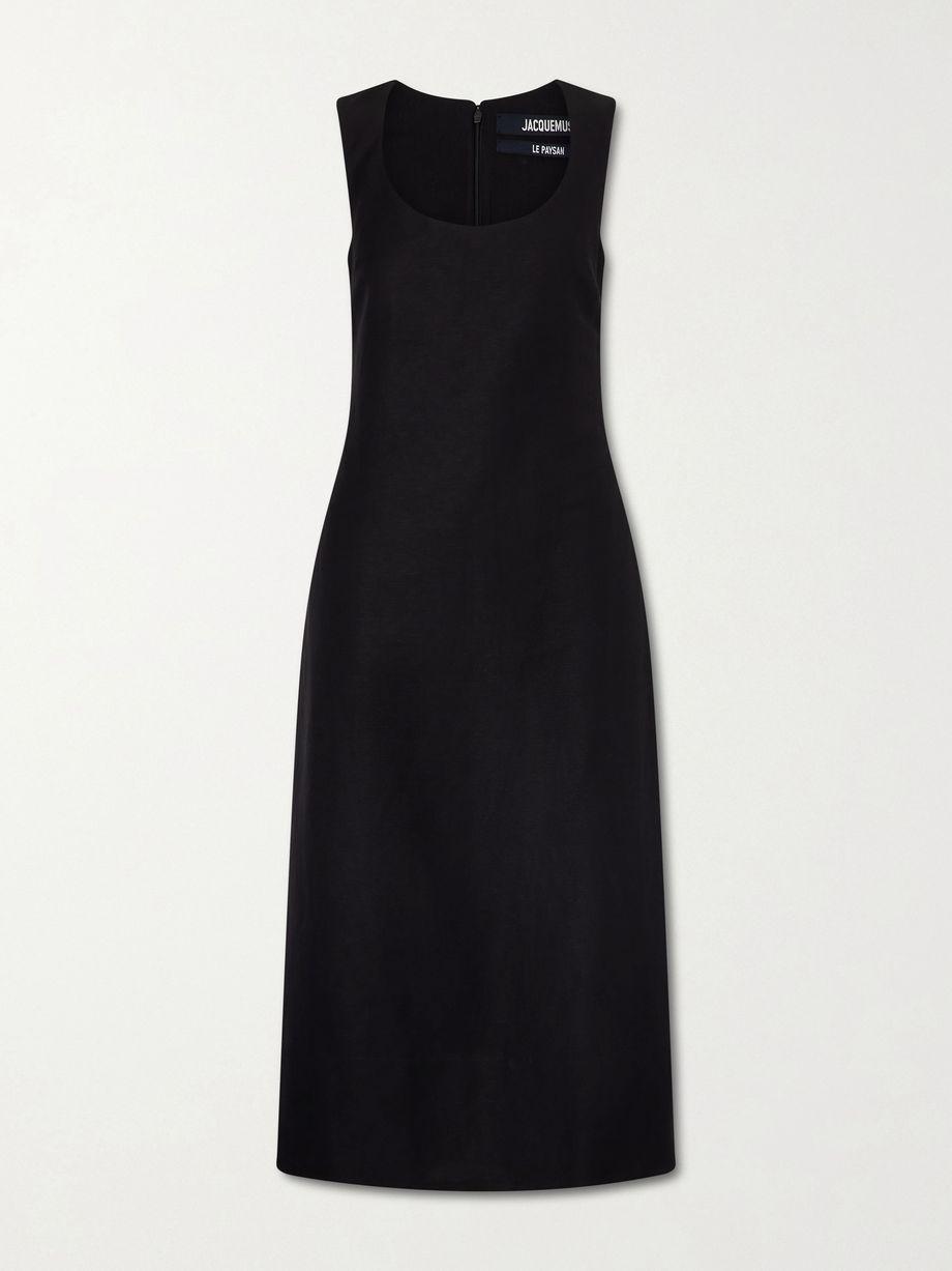 Tablier linen-blend midi dress by JACQUEMUS