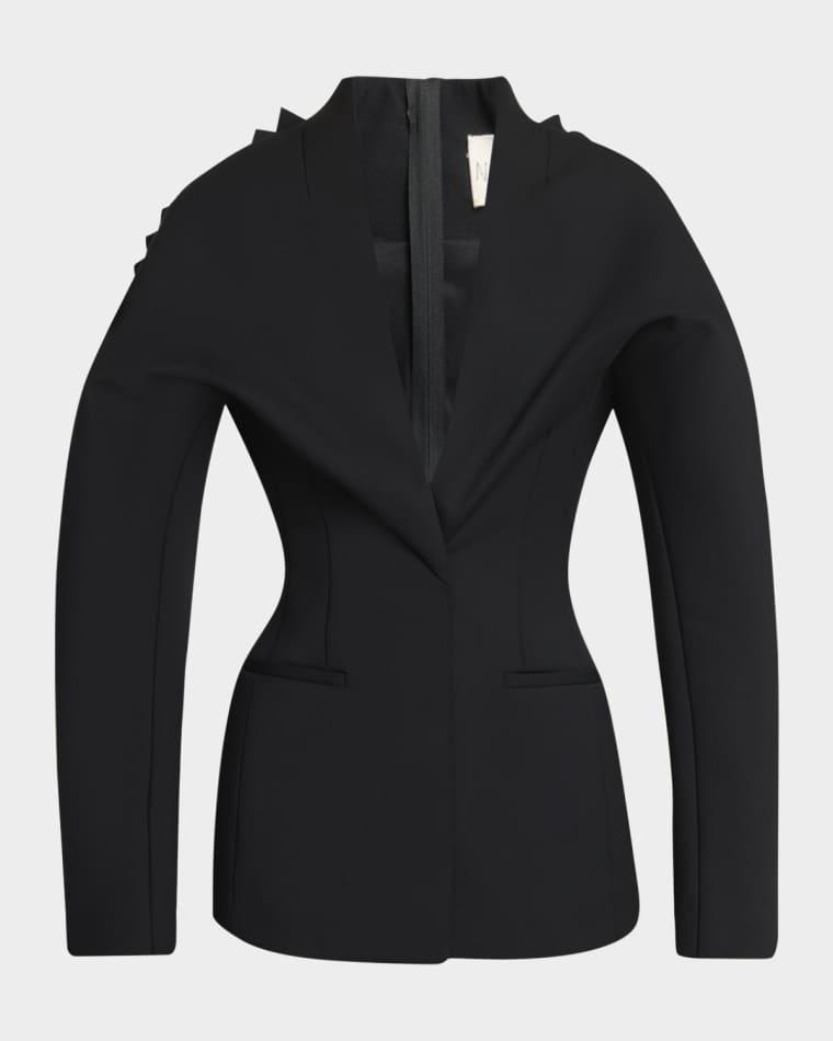 Tailored Shark Tooth-Trim Blazer by JACQUEMUS