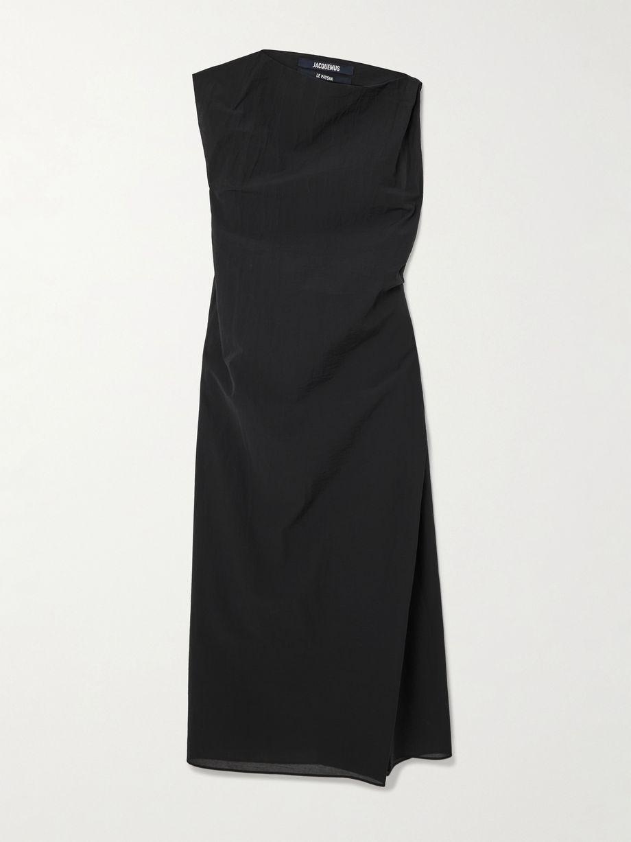 The Drapeado draped cotton-blend gauze midi dress by JACQUEMUS