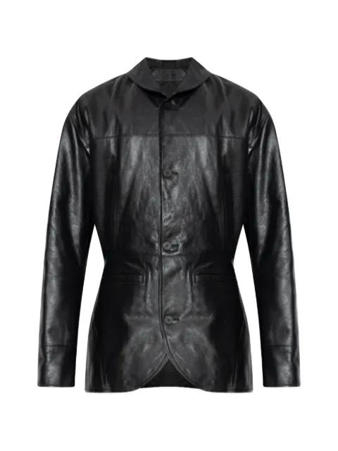 The Gardian leather button-up jacket by JACQUEMUS
