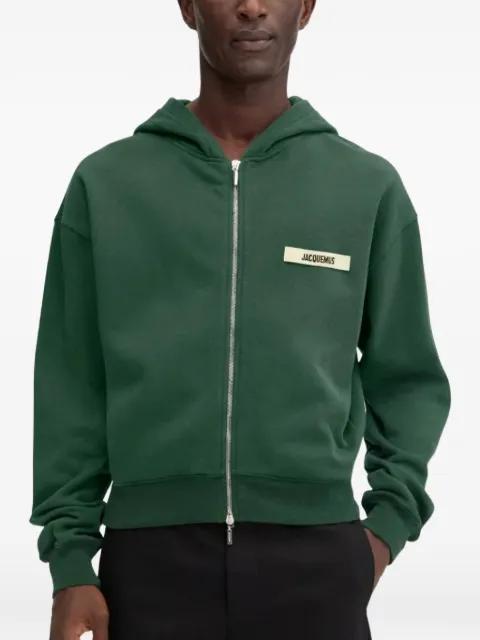 The Gros Grain logo zipped hoodie by JACQUEMUS