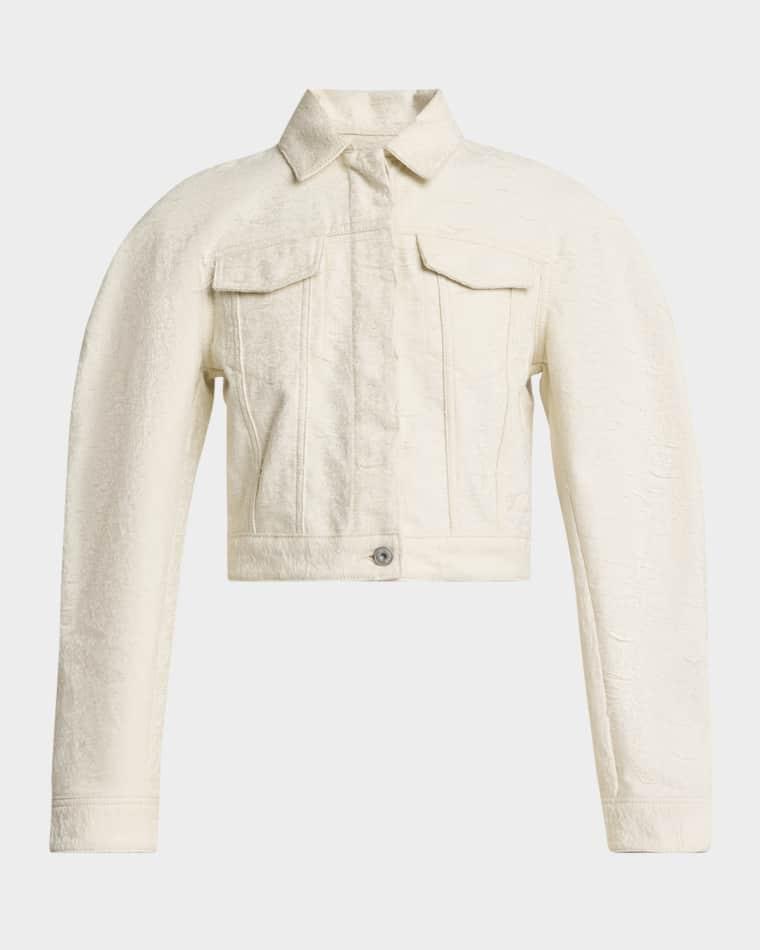 The Oval Denim Coat by JACQUEMUS