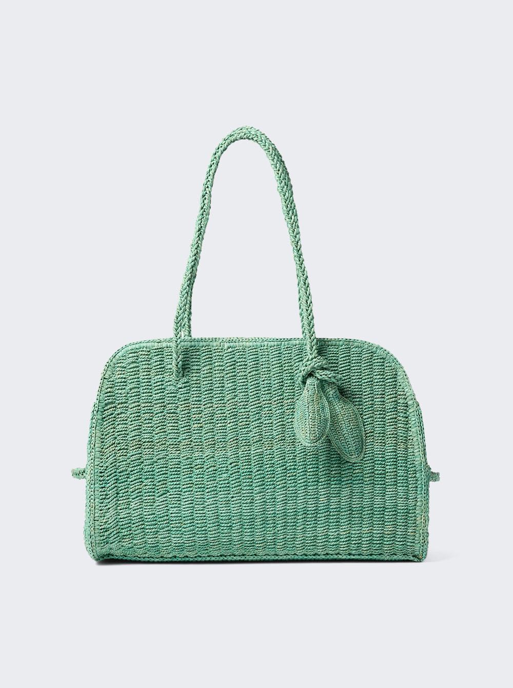 The Raffia Turismo Bag Turquoise  | The Webster by JACQUEMUS