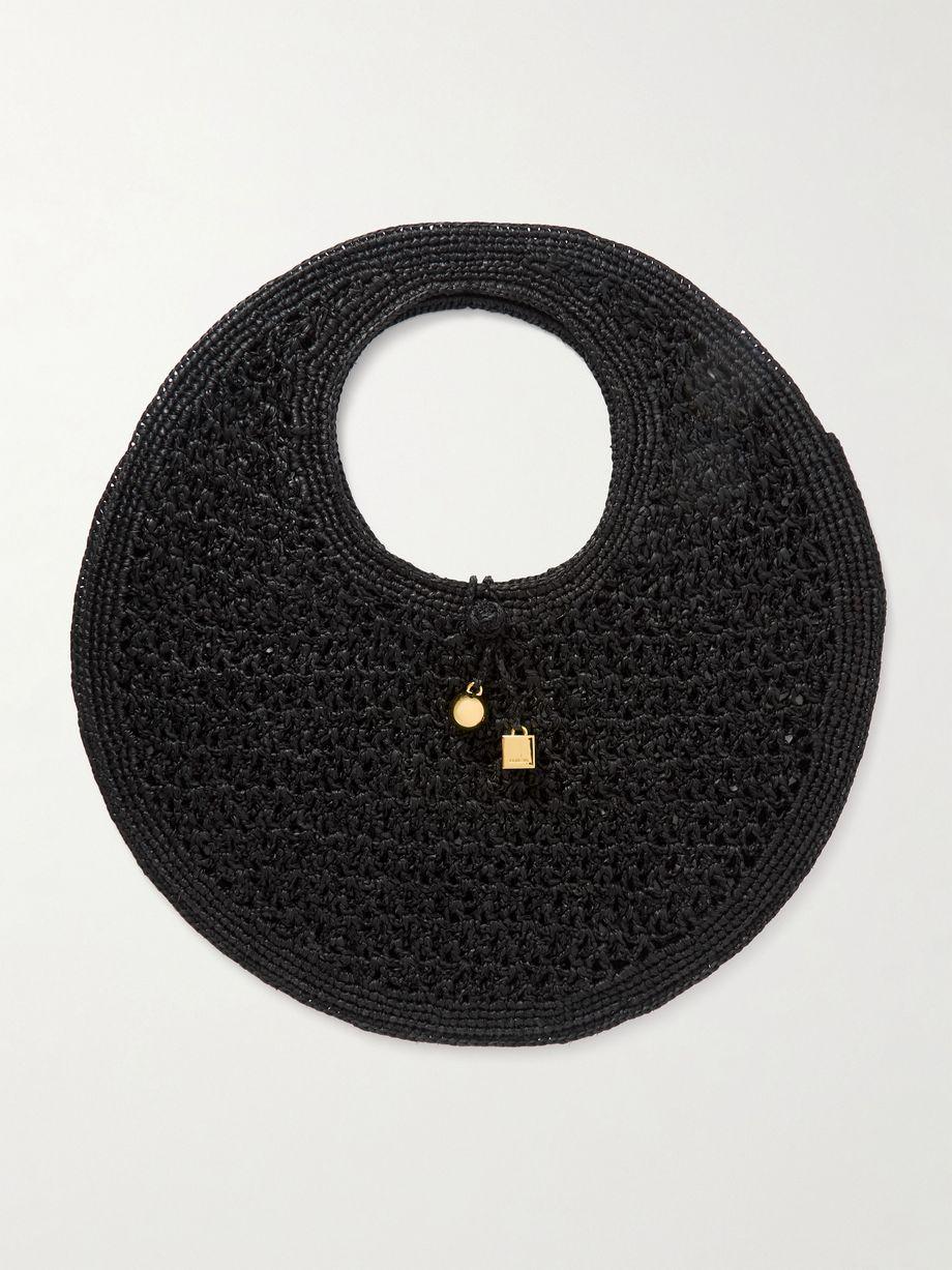 The Rond embellished raffia tote by JACQUEMUS