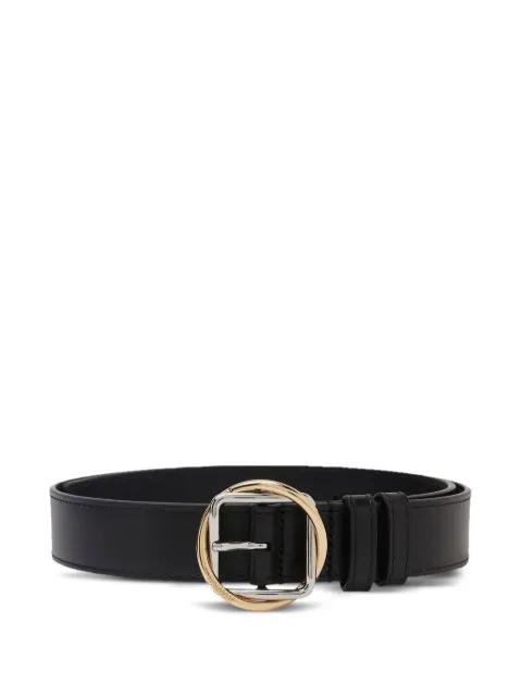 The Salon leather circle-buckle belt by JACQUEMUS