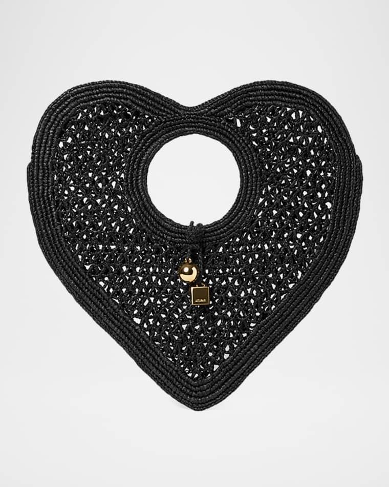 The Spiaggia Coeur Woven Heart Top-Handle Bag by JACQUEMUS