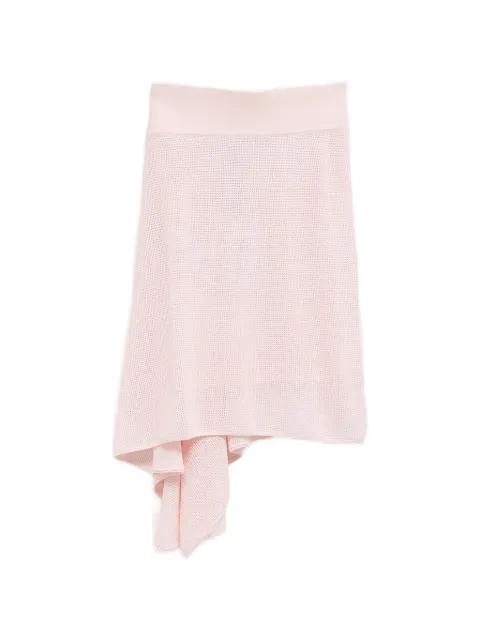 The Voile asymmetric-hem open-knit midi skirt by JACQUEMUS