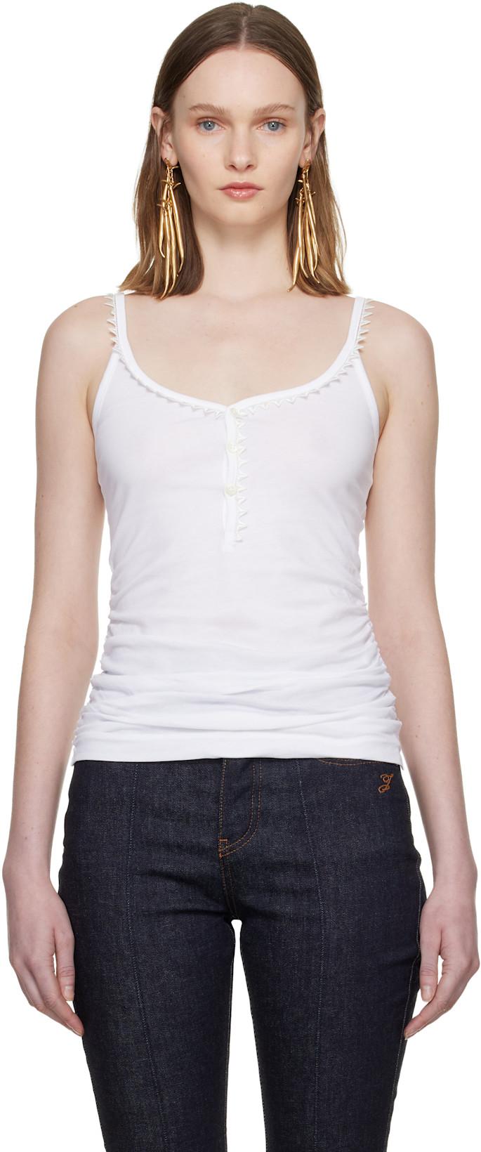White 'Le Darbdeur Clavela' Tank Top by JACQUEMUS
