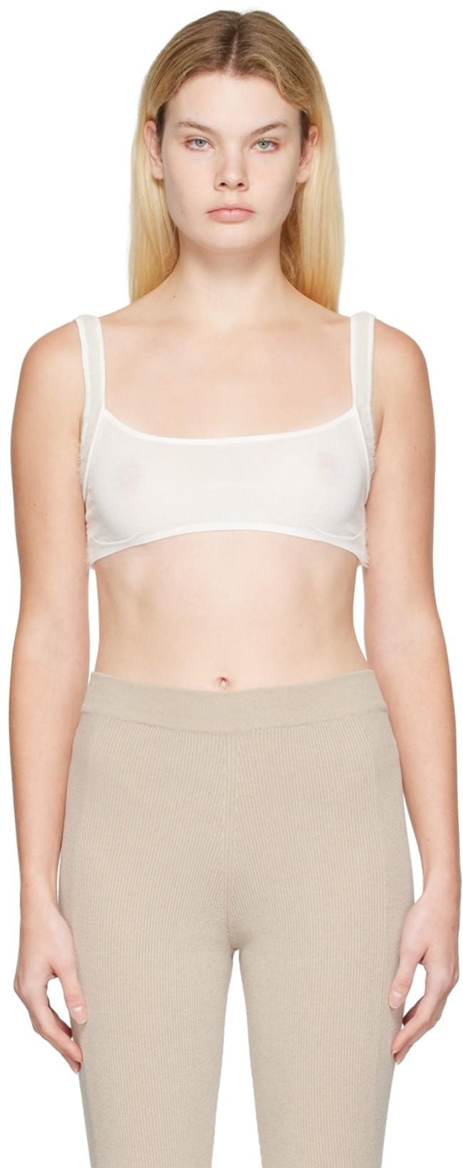 White Le Papier 'Le Bandeau Ascosu' Bra by JACQUEMUS