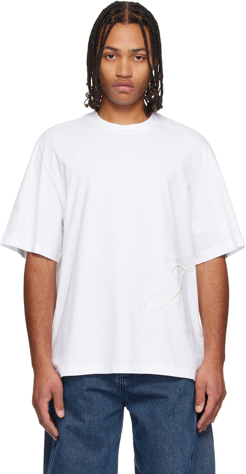 White 'Le T-shirt J MC' T-shirt by JACQUEMUS
