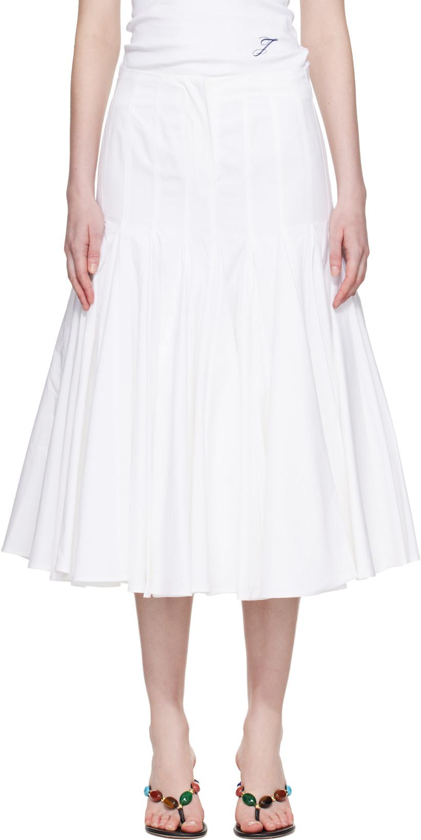 White Plage 'The Agave' Midi Skirt by JACQUEMUS
