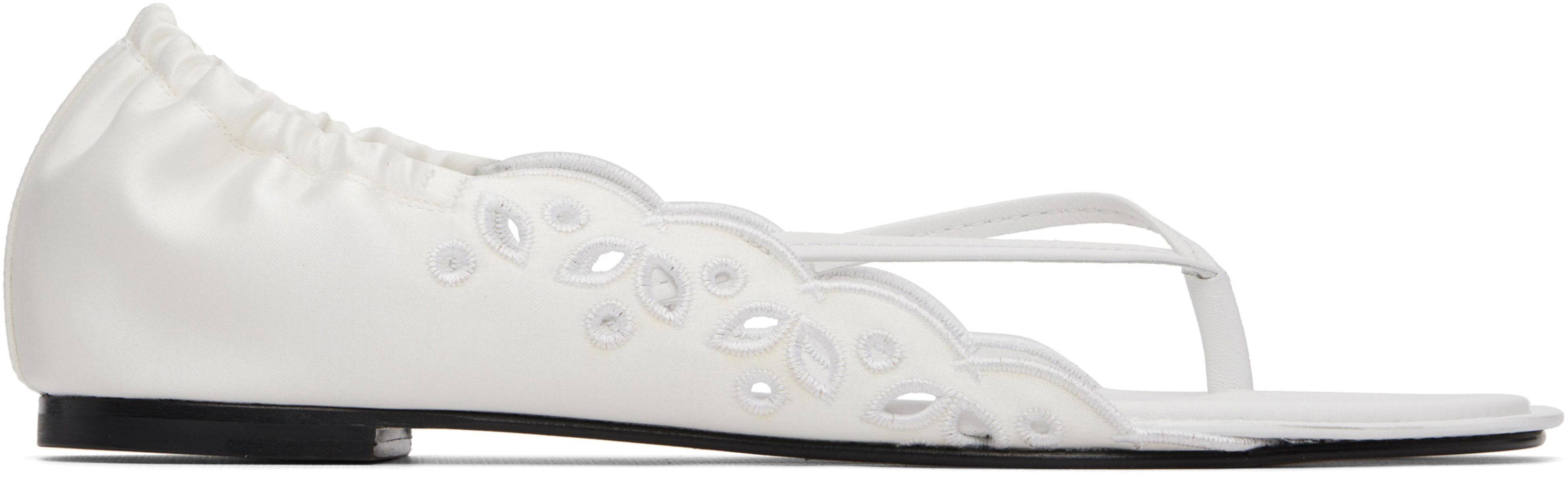 White 'The Flat' Sandals by JACQUEMUS