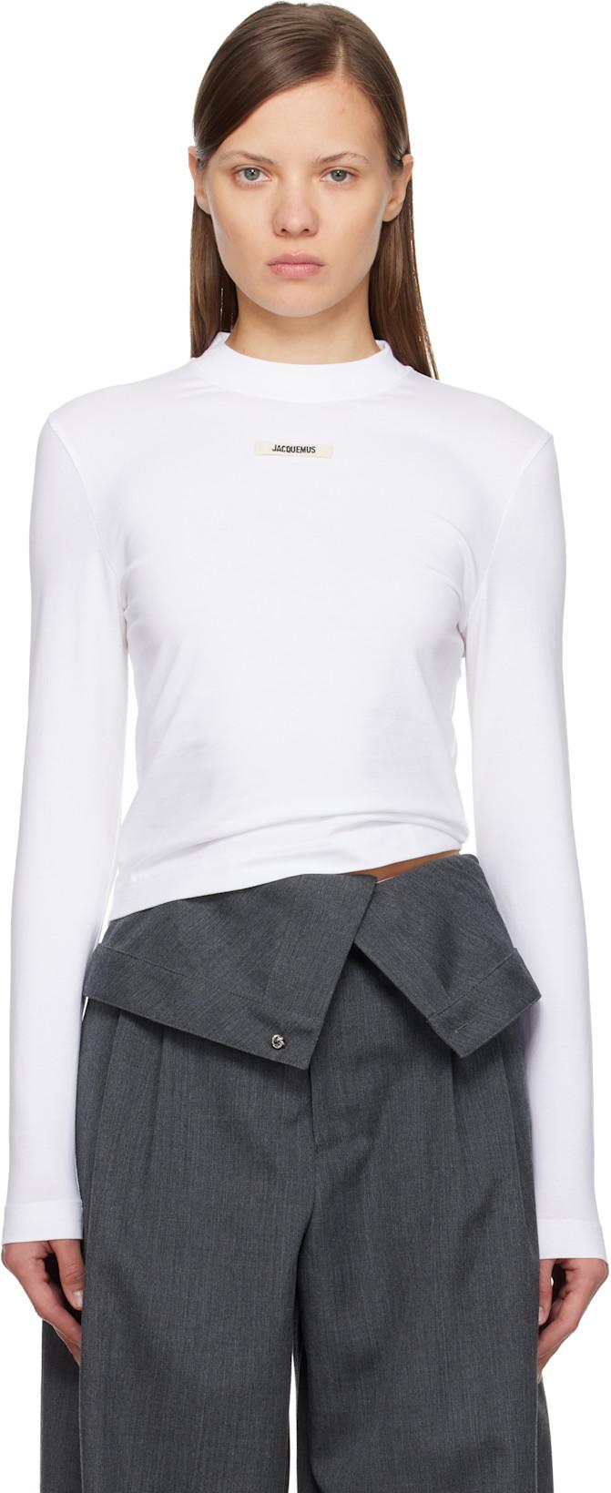 White 'The Gros Grain' Long-Sleeve T-shirt by JACQUEMUS