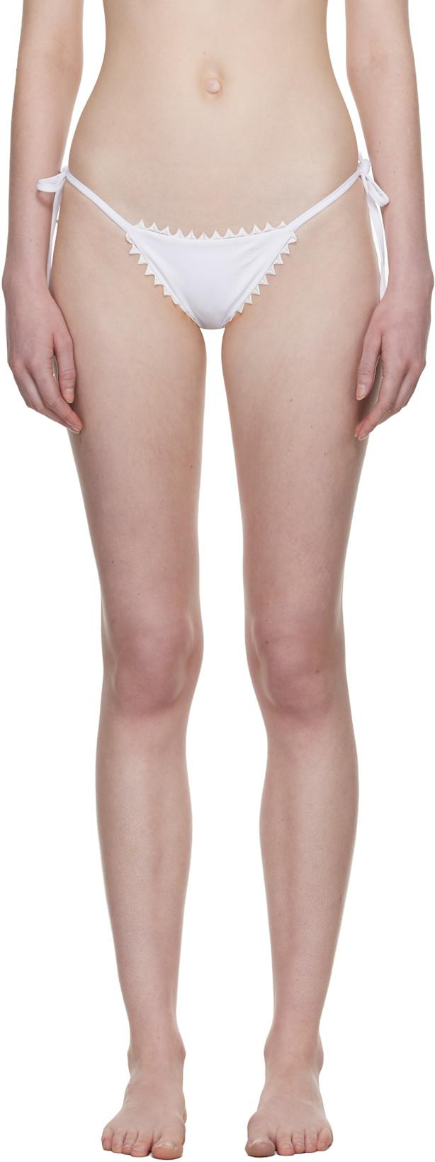 White 'The Picot' Bikini Bottom by JACQUEMUS