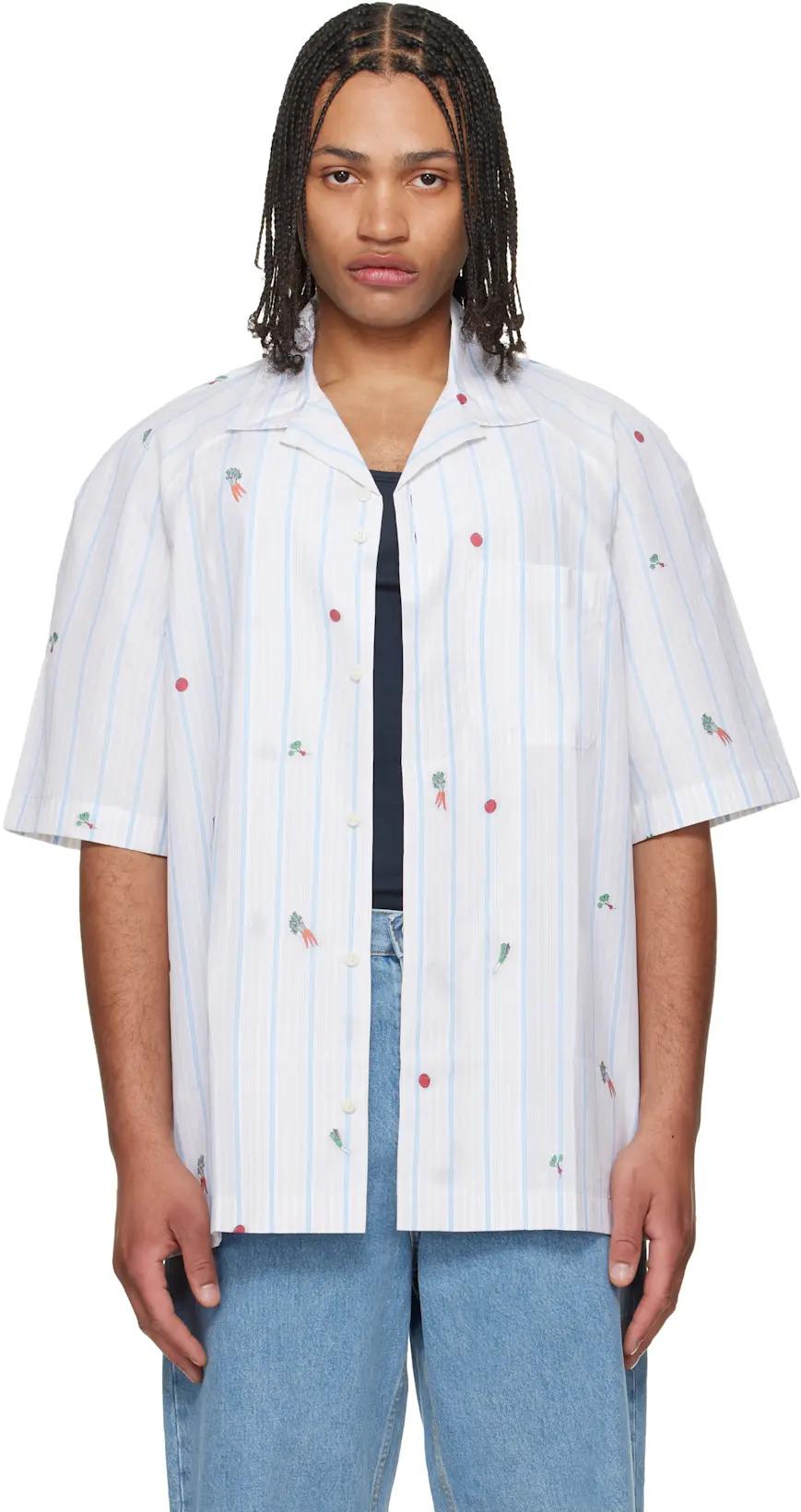 White 'The Romarin' Short-Sleeve Shirt by JACQUEMUS