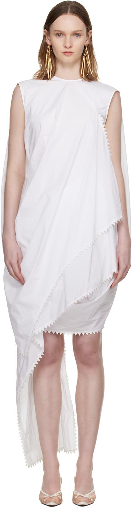 White 'The Traversin' Minidress by JACQUEMUS