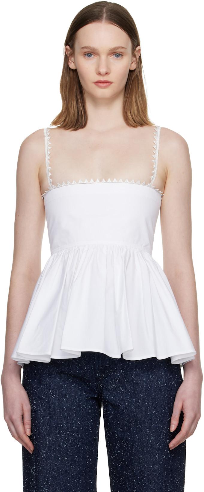 White 'The Traversin' Top by JACQUEMUS