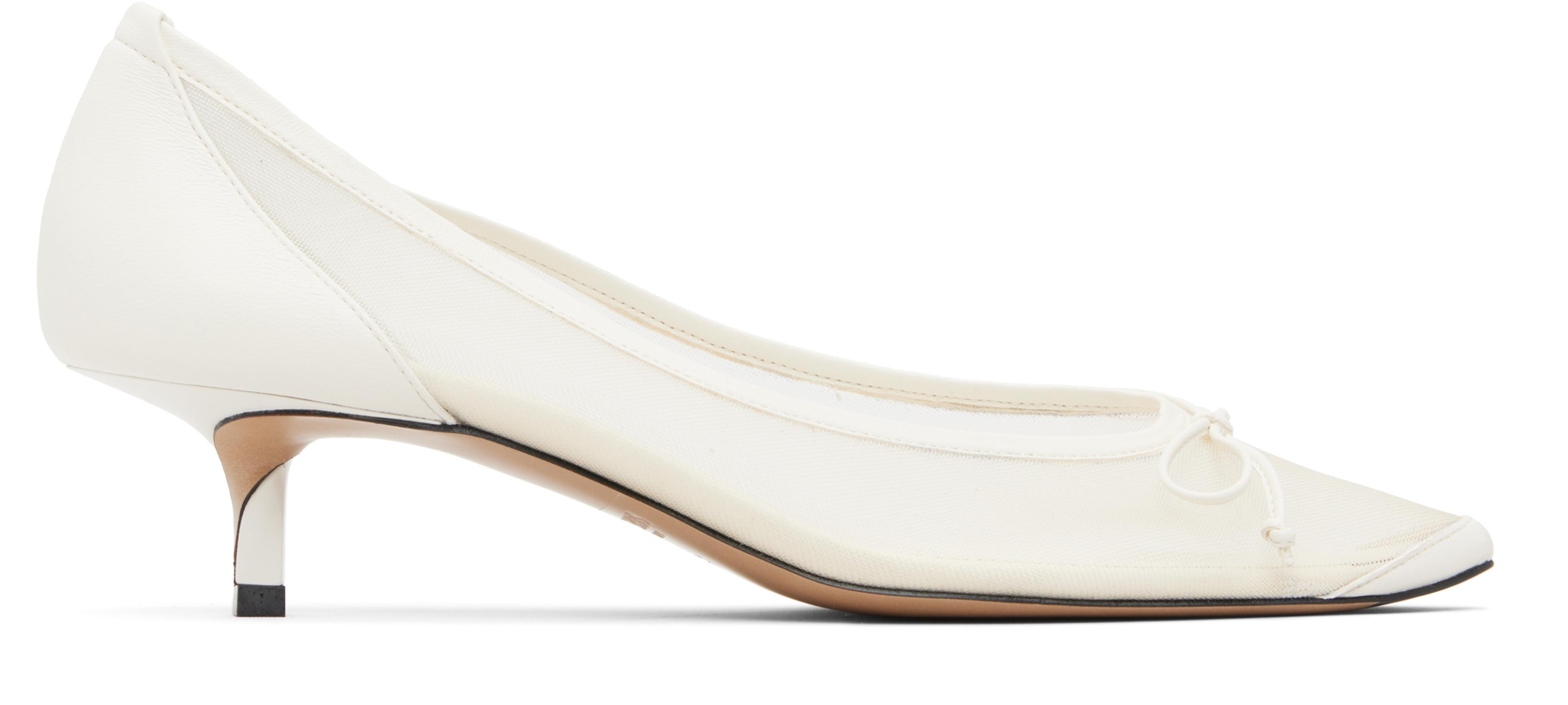 White 'The low Turni' Heels by JACQUEMUS