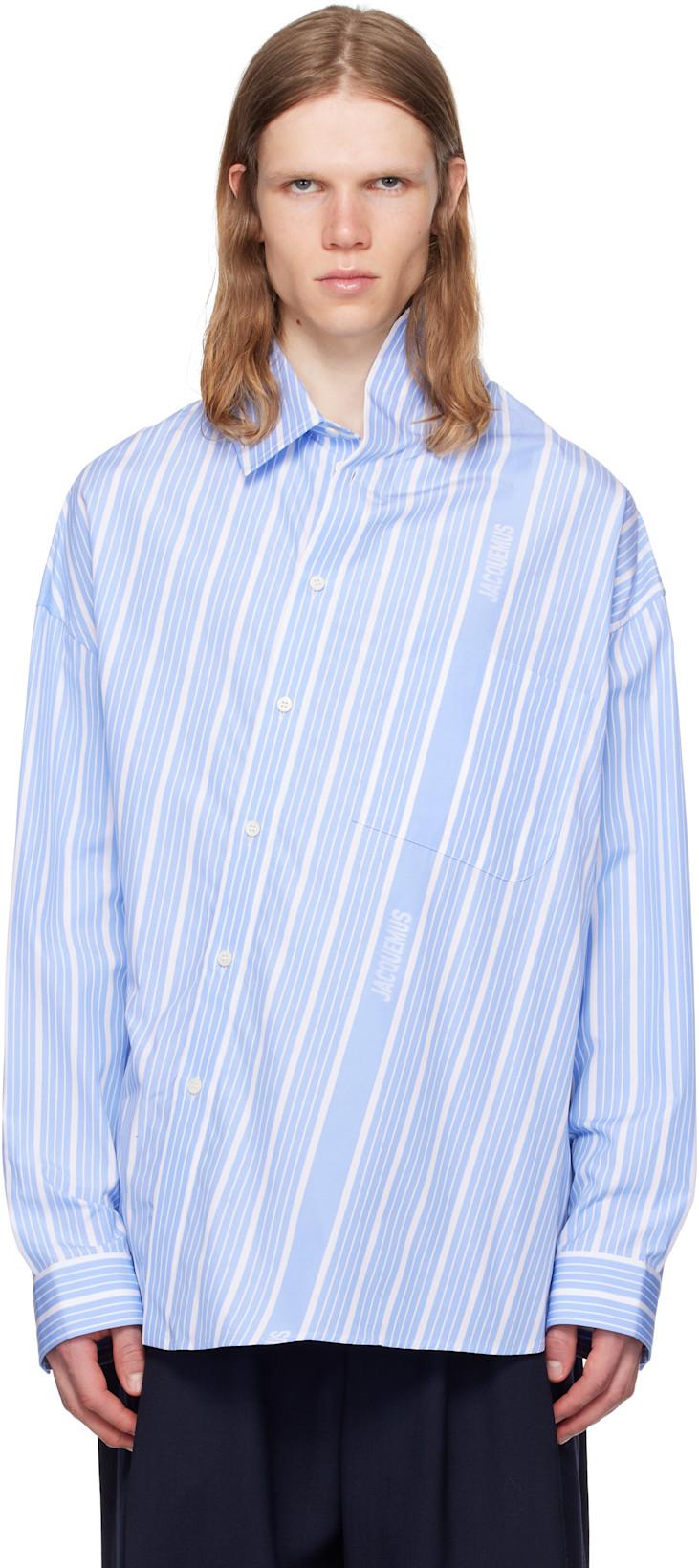 White & Blue La Croisière 'The Cuadro' Shirt by JACQUEMUS