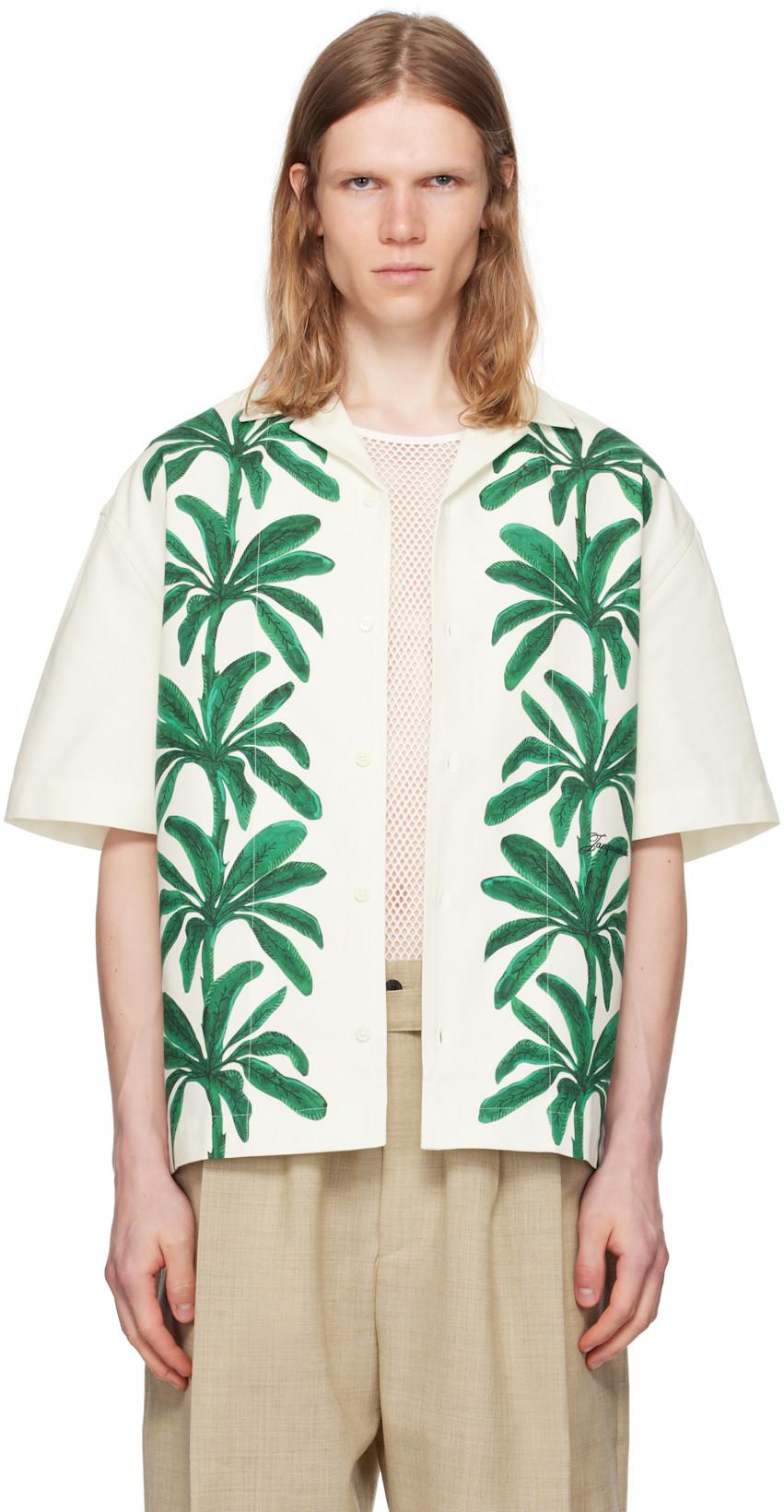 White & Green La Croisière 'The Jean' Shirt by JACQUEMUS