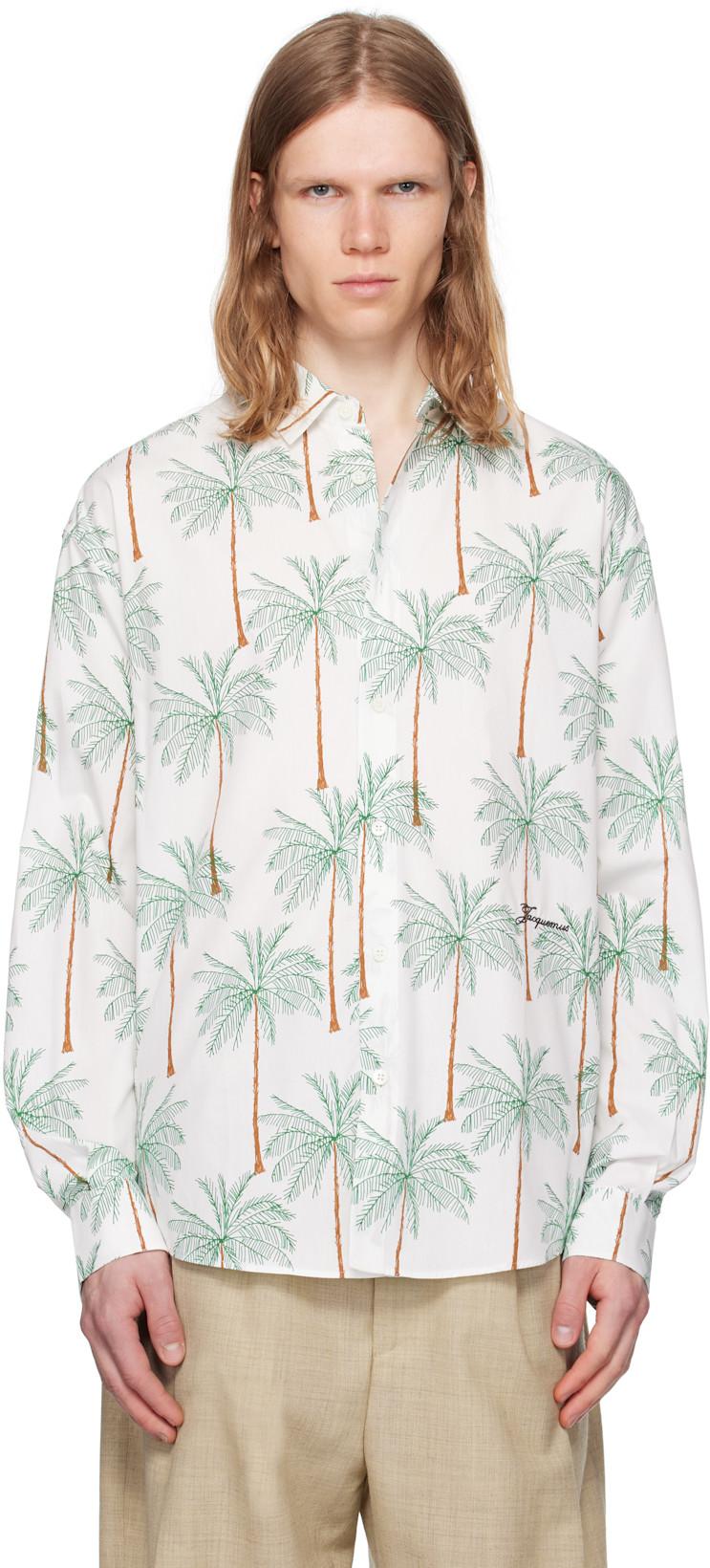 White & Green La Croisière 'The Simon' Shirt by JACQUEMUS