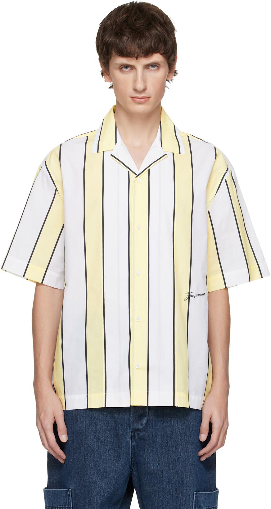 White & Yellow 'The Jean' Shirt by JACQUEMUS