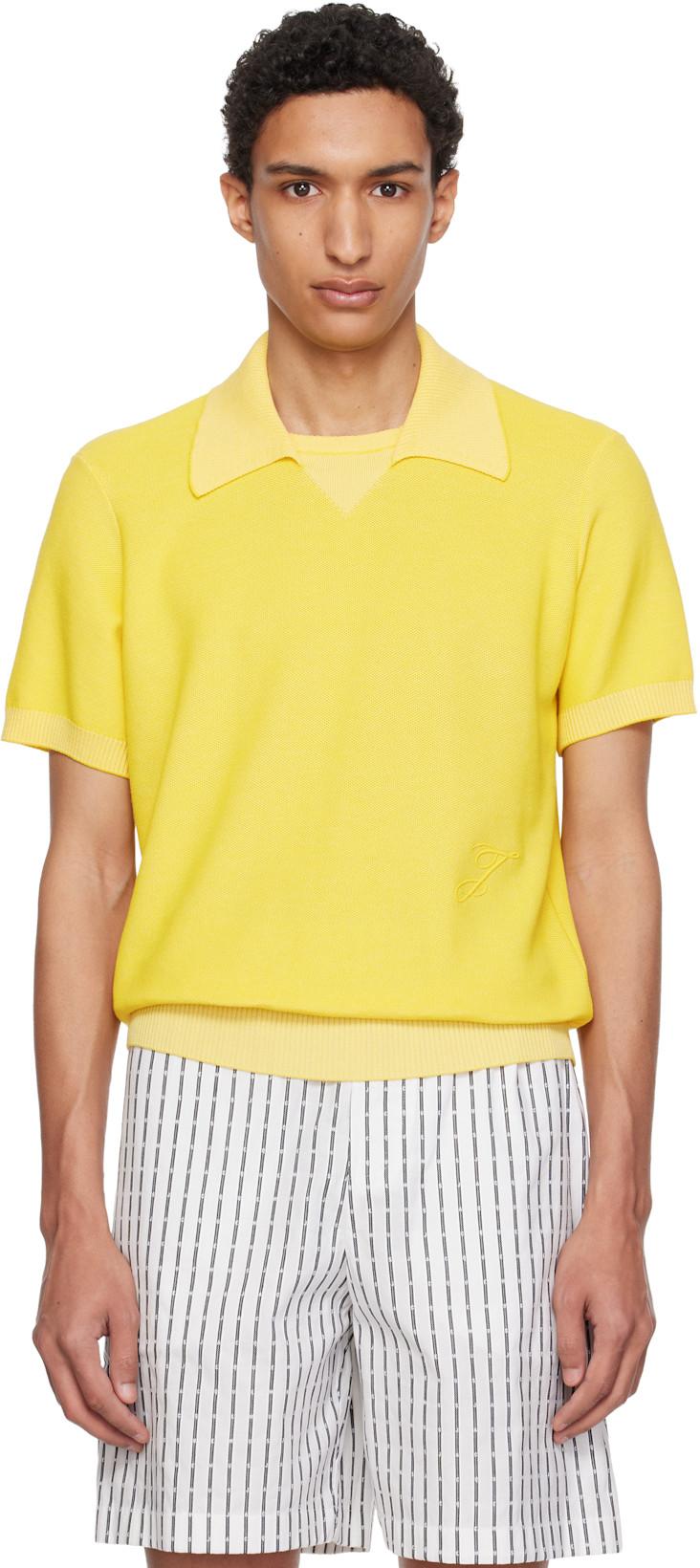 Yellow 'The J Knit' Polo by JACQUEMUS
