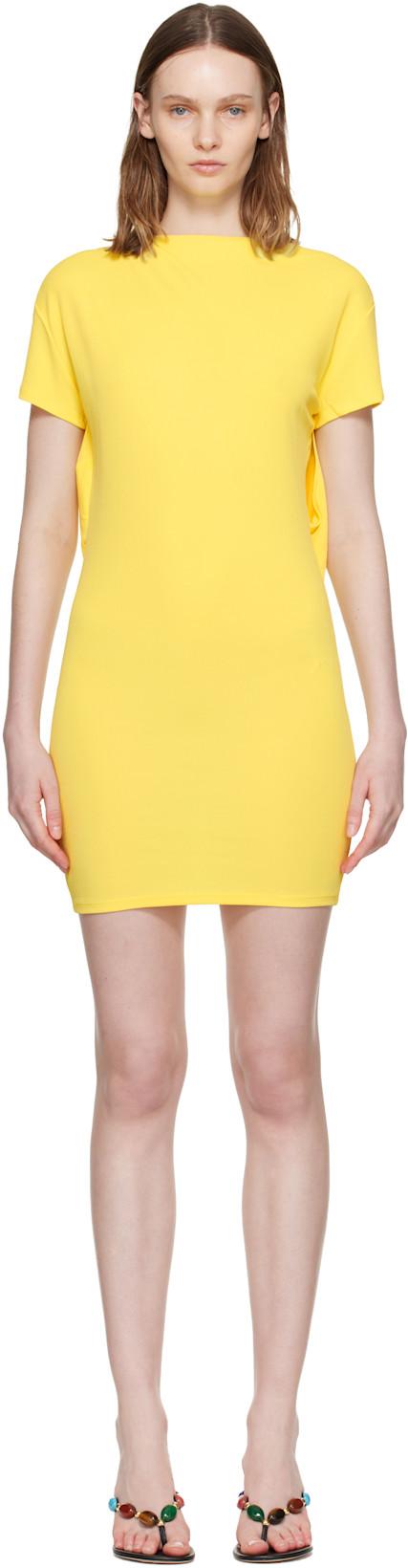 Yellow 'The Mistral short-sleeve' Minidress by JACQUEMUS