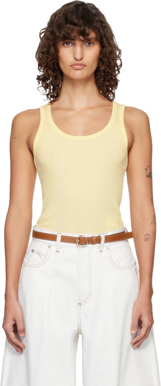 Yellow 'The Rond Carré' Tank Top by JACQUEMUS