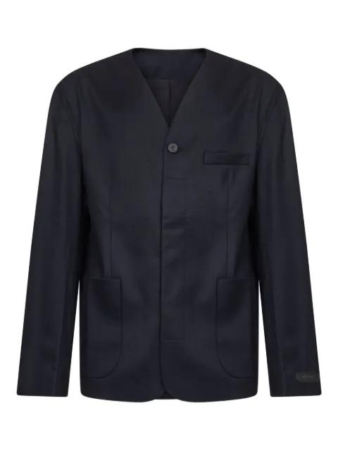 collarless patch-pocket jacket by JACQUEMUS