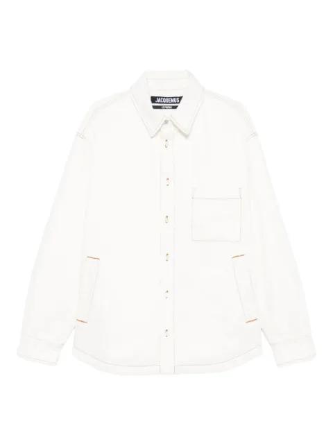 contrast-stitch shirt jacket by JACQUEMUS