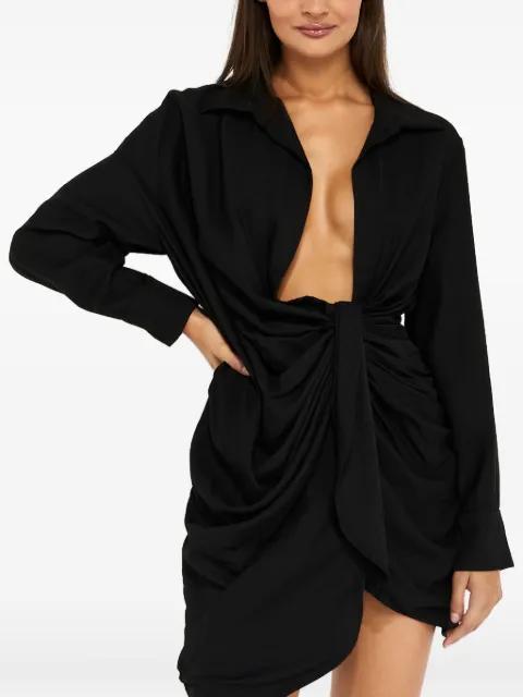 draped asymmetric mini dress by JACQUEMUS