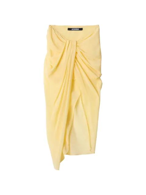draped asymmetric skirt by JACQUEMUS