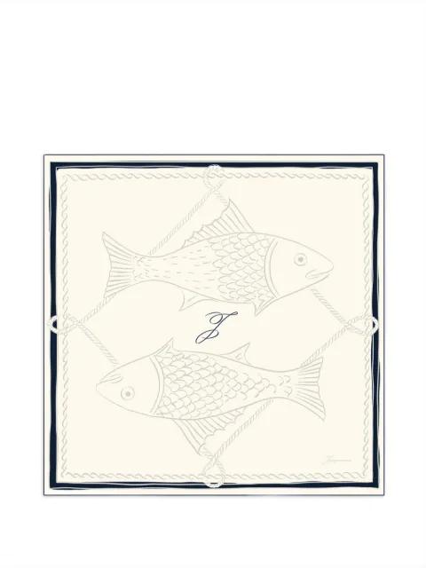 fish-print silk scarf by JACQUEMUS