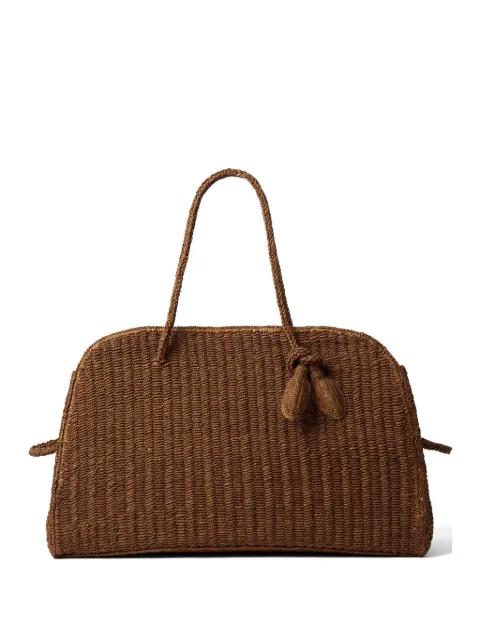 large raffia knot-detail raffia bag by JACQUEMUS