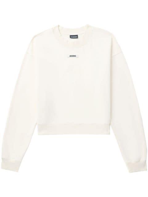 logo-appliqué cotton sweatshirt by JACQUEMUS
