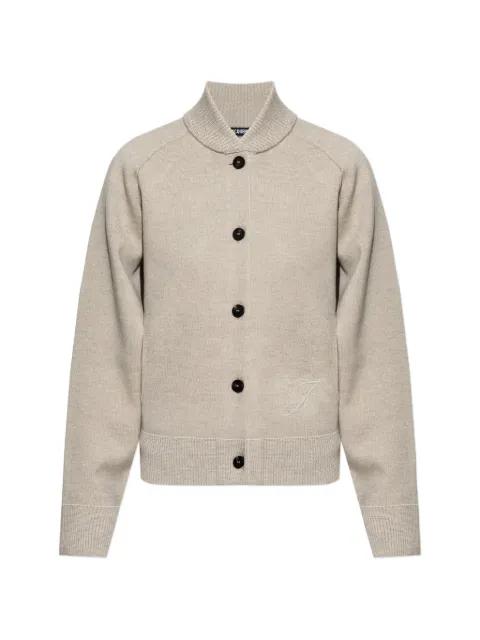 logo-embroidered button-up sweater by JACQUEMUS
