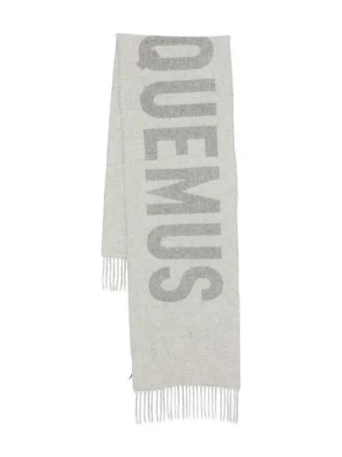 logo fringed scarf by JACQUEMUS