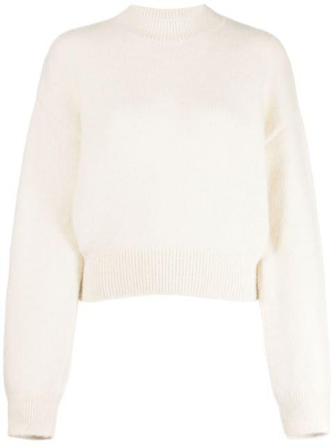logo-intarsia brushed-knit sweater by JACQUEMUS