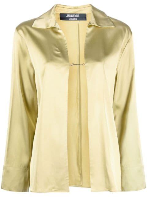 logo-plaque blouse by JACQUEMUS