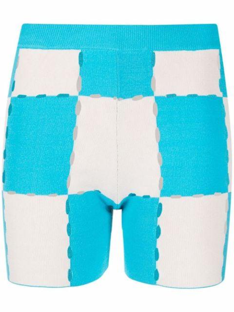 patchwork check shorts by JACQUEMUS