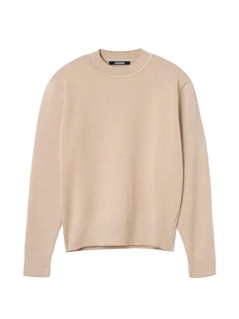 piqué logo- embroidered sweater by JACQUEMUS