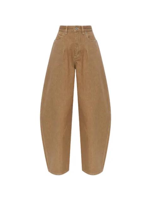 pleat-detail wide-leg denim jeans by JACQUEMUS