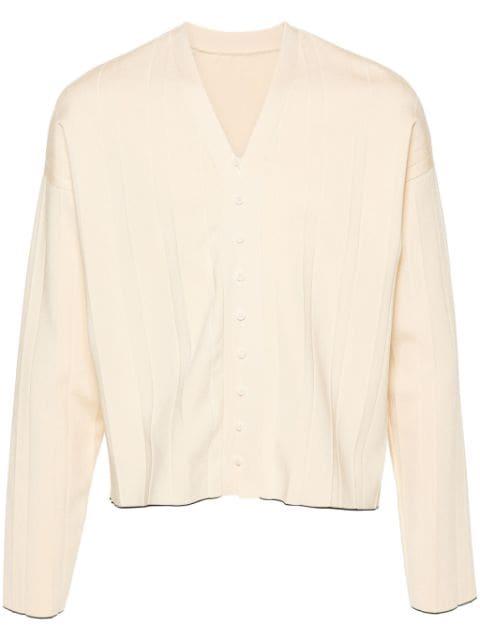 pleated ribbed cardigan by JACQUEMUS