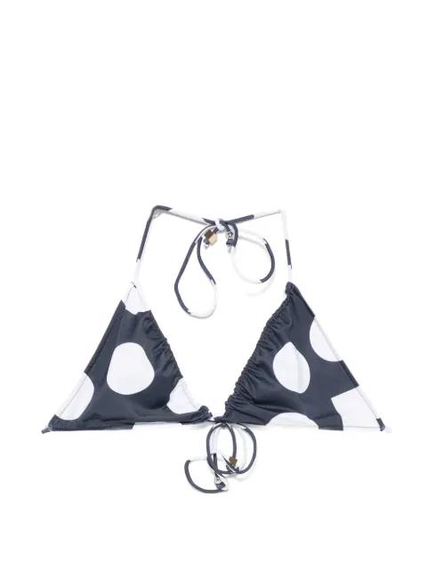 polka-dot triangle bikini top by JACQUEMUS