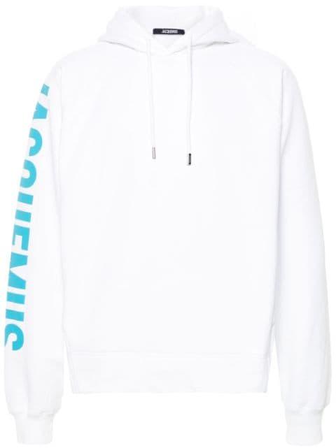 raised-logo cotton hoodie by JACQUEMUS