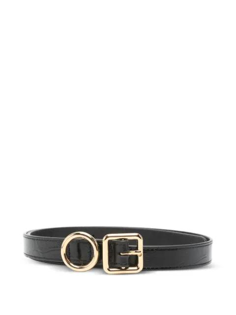 round-buckle leather belt by JACQUEMUS